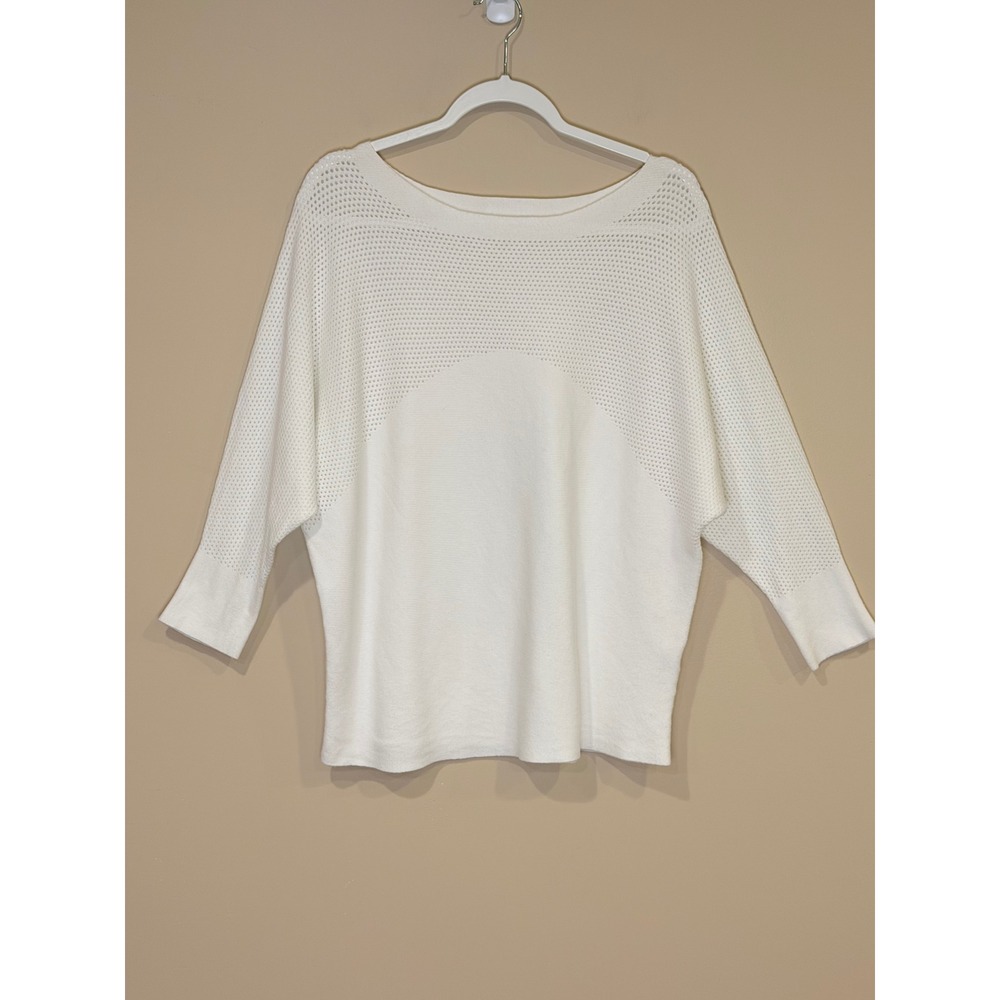 Vila Milano Womens Sweater White‎ Medium Knit Top Coastal Summer Beach Summer - Picture 2 of 6